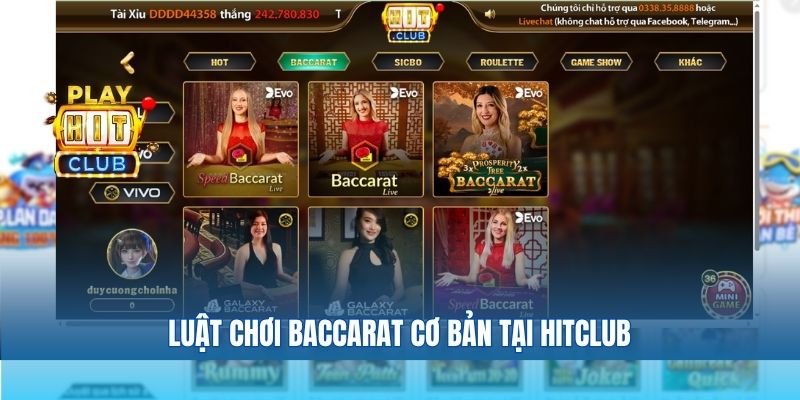 Luật chơi Baccarat cơ bản tại Hitclub